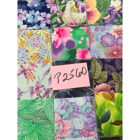 100 Precut 2” Cotton Quilting Fabric Squares Assorted Floral & Patterned Prints - Picture 6 of 6